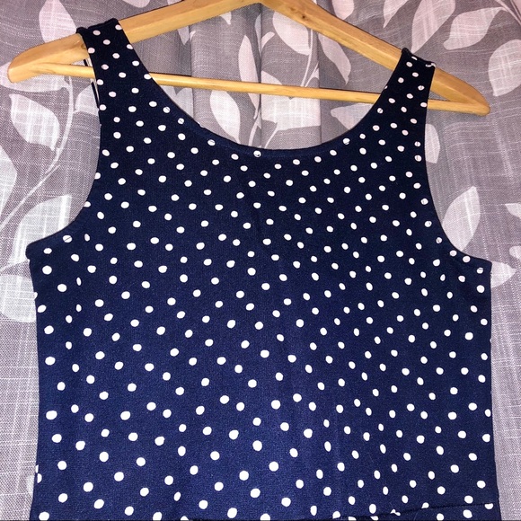 H&M Navy Polka Dot Dress - Picture 3 of 7